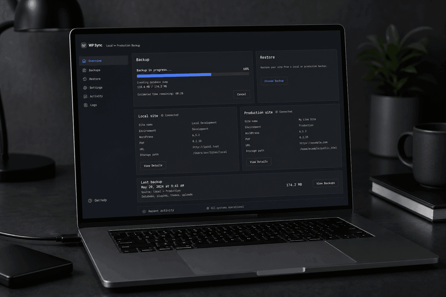 WordPress Backup Plugin: Concept A